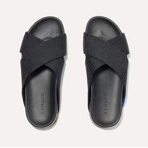 Rothy's Charcoal Criss-Cross Slides